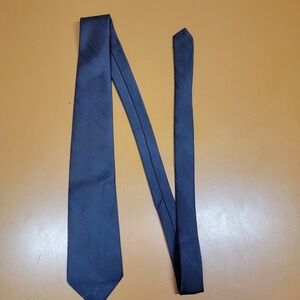 Ketch Navy Blue Striped Silk Blend Necktie Business Formal Accessory